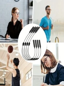 1-3条经典多功能眼镜带，简约黑色可调节时尚眼镜绳，舒适实用眼镜固定器，户外运动眼镜绳，女士眼镜配件