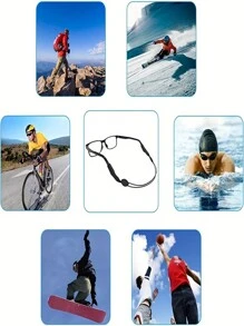 1-3条经典多功能眼镜带，简约黑色可调节时尚眼镜绳，舒适实用眼镜固定器，户外运动眼镜绳，女士眼镜配件