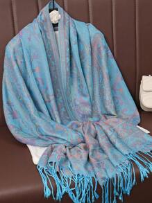1 pièce Foulard chich style bohémien vintage motif cachemire floral pour femmes, châle de protection solaire automne hiver casual, convient pour le port quotidien en bandeau pour femmes, abaya, voile