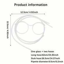 1/7 件眼镜吸管 - 创意有趣的节日派对眼镜道具、疯狂艺术吸管、松软吸管、派对吸管、派对用品、节日用品 - 彩色 - 查看 9