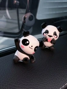8pcs Car Decoration Ornaments Cute Panda Creative Cartoon Center Console Interior Decoration Ornaments