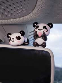 8pcs Car Decoration Ornaments Cute Panda Creative Cartoon Center Console Interior Decoration Ornaments