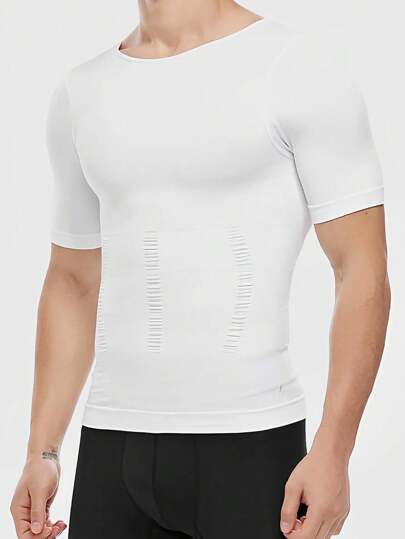 Men's Compression Shirt Undershirt Slimming Tank Top Workout Vest Abs Abdomen Slim Body Shaper