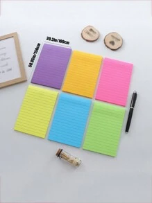 45 piezas Notas adhesivas de oficina de colores, hojas forradas, blocs de notas creativos para estudiantes, papelería sencilla, notas adhesivas N veces - Multicolor - Ver 5