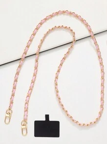 热销皮革链斜挎包，适用于DIY包袋配件，肩带手机挂绳，手机挂绳，送给母亲、家人、朋友、生日、节日的礼物，手机挂饰，手机链 - 彩色 - 查看 3