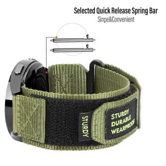 22mm 20mm Tactics Sport Strap Compatible With Samsung Galaxy Watch 6 5 4 40mm 44mm Band 6 Classic 43 47mm Nylon Loop Bracelet Active Gear S3
