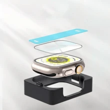 3PCS Ceramic Film Compatible With Apple Watch Ultra 8 7 49mm 45mm 41mm Install Tray Screen Protector Compatible With Apple Watch 6 5 4 SE 44mm 40mm 3 2 9 Band - 3PCS - View 5