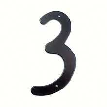1 szt. Czarny 4" (101mm) Nowoczesny numer domu, metalowe cyfry i litery, metalowa tabliczka adresowa, zewnętrzna tabliczka na drzwi, cyfry #0-9,A-Z