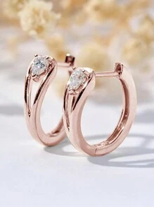 1對兒童優雅立方氧化鋯耳環，適合女孩日常裝扮或派對飾品，生日禮物 - 1# - 查看 19