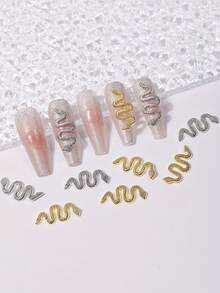 10 Pcs Retro Snake Nail Charms - Stylish Alloy Metal Nail Art Decorations For DIY Nail Art - Multicolor - View 4