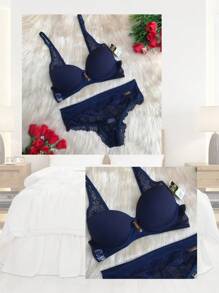 Women Sexy Lingerie Sets - 藏蓝色 - 查看 3
