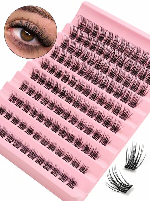 Asiteo 120 pezzi Asiteo Estensioni ciglie fai-da-te ciglie a grappolo stile manga ciglie finte effetto naturale ciglie individuali fai-da-te a casa Grappoli di ciglie, Grappoli di ciglie, ciglie individuali, ciglie, ciglie finte