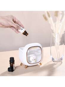 Humidificador en aerosol de gran capacidad para aromaterapia silenciosa con doble pulverización para dormitorio bonito - Blanco - Ver 3