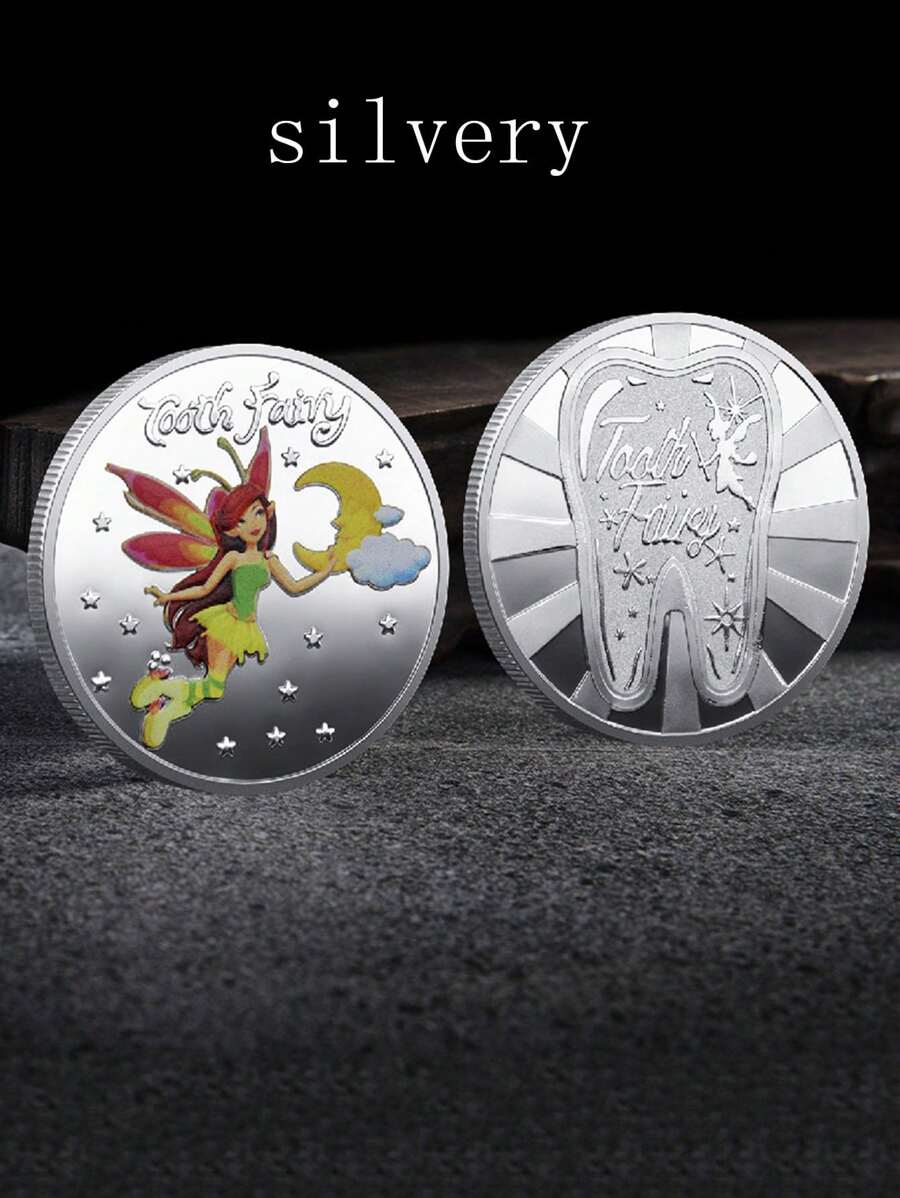 1pc Tooth Fairy Growth Commemorative Coin Baby Children Lucky Tooth