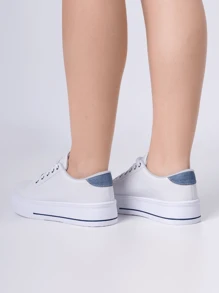 Women Wedge Sneakers - 藍色 - 查看 3