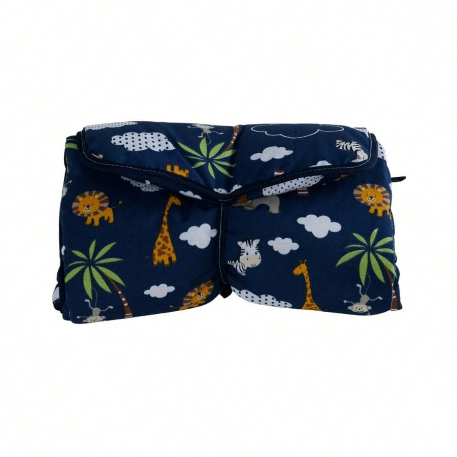 Portable Waterproof Diaper Changing Pad 100% Cotton  Boy Girl - 藏蓝色 - 查看 1