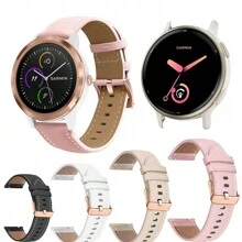 20 毫米皮革表带腕带适用于 Garmin Vivoactive 3 5 Forerunner 645/245/158 兼容 Galaxy Watch 4 5 6 40 毫米/44 毫米 Watch 5 Pro 45 毫米适用于 Amazfit Bip 3 Pro GTS 4 适用于 Watch GT 3 Pro 43 毫米女士女孩智能手表腕带 - 20mm - 查看 6