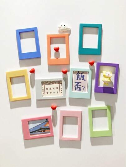 1 件磁性亚克力相框，透明相框磁铁贴纸，适用于冰箱，迷你即时胶片 3 英寸图片桌面磁性装饰框