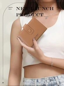 PFY PERFECT FOR YOU Forever Young FY Small Wallet For Women Zipper PU Leather Card Holder Compact Wallets With Zipper Coin Pocket Slim Multi CardholderOrange - Brown - View 4