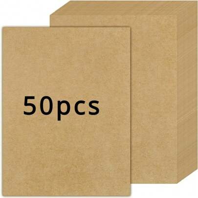 50 Sheets A4 Brown Kraft Stationery Paper And Brown Craft Paper For Arts And Crafts, Sketching, Art Drawing, DIY Projects - Printer Compatible Kraft Paper Back To School