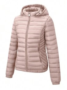 Risissida Women's Fall/Winter Minimalist Outdoor Padded Coat , Hooded, Puffer Jacket With Pockets, Windproof & Casual