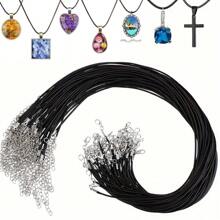 50 piezas Accesorios de joyería DIY - Cordones para collar, cierres y cordones encerados para la elaboración de colgantes - 50 piezas/juego - Ver 1