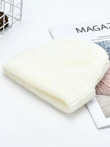 1pc Solid Color Beanie Hat For Men, Knitted And Warm, Korean Style, Versatile And Hat For Winter - A - View 6
