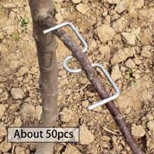 50pcs Apple Tree Branch Bender With M-Shaped 8cm Branch Bender For Branch Setting, Trunk Bending And Bracing, Easy To Use,Garden Tools, Gardening Tools For Garden - Silver - View 2