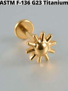 1 Stück Kubischer Zirkonia Sonne G23 Titan Knorpel Ohrringe Stecker 16G Innengewinde Stern Helix Cz Kubisch Zirkonia Blumen Ohr Tragus Piercing Schmuck Valentinstag
