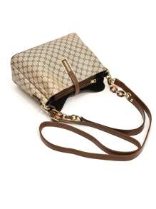 Dedoo Bolsa e Bolsa de Ombro de Luxo Clássica e da Moda Europeia e Americana de Grande Capacidade para Pessoas de Meia-Idade, Outono/Inverno - Multicolorido - Visão 6