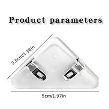 10 piezas de sujetalibros triangulares multiángulo y coloridos, clips de fijación prácticos, ajustables, antideslizantes, estante de almacenamiento de escritorio que ahorra espacio para carpetas, papeles y libros. Material plástico. Organizador de archivos, imprescindible para el inicio del año escolar y para la oficina. (Color al azar) - Multicolor - Ver 3