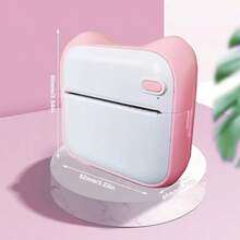 Mini Printer Sticker Maker, Portable Thermal Sticker Printer, Wireless Inkless Pocket Printer Inmpresora Label Printer Compatible With IOS & Android, Inkless Printer Mini With 10Rolls Thermal Paper And 1Roll Paper Inside The Printer - A31 Pink With 10Rolls Paper - View 4