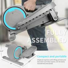 Under Desk Elliptical, Magnetic Portable Ellipse Leg Exerciser, Stair Stepper, Under Desk Bike Pedal Exerciser, Mini Elliptical Machines For Home Use, Exerciser For Seniors - 灰色 - 查看 4