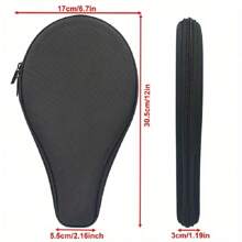1pc Hard Eva Ping Pong Paddle Case - Table Tennis Racket Bag - Hard Bag- Professional Table Tennis Equipment - Durable And Drop Resistant Paddle Racket Case - Black - View 3