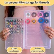 42/24 Slots Sewing Thread Storage Box For Small Spools Of Thread, Sewing Storage, Organizer Container Storage Box