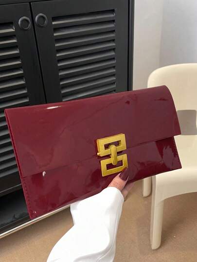 New Style High-End Versatile Shoulder Bag With Elegant & Unique Design, Fashionable Burgundy Bag, Elegant Clutch Bag For Women, Fashionable Clutch Bags For Woman, Wedding