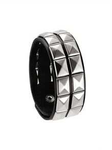 1pc Fashion Gothic Punk Retro Multi Chain Street Dance Couple Accessories Bracelet Bracelet For Halloween Cosplay New Year Christmas Party Birthday Lovers Gifts - Black - View 14