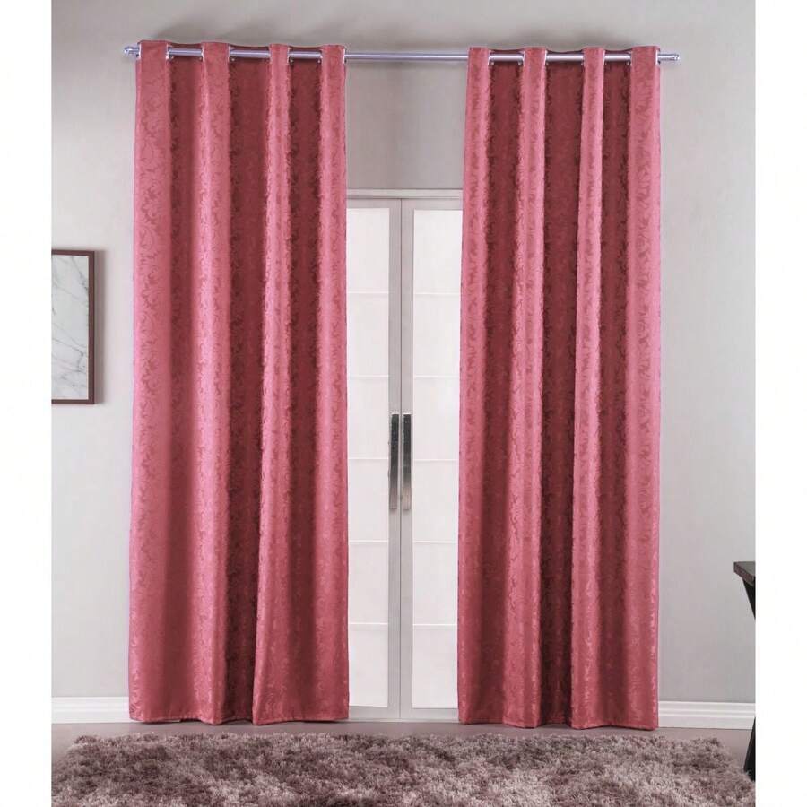 Jacquard Curtain 3.00x2.70 Luxurious Living Room And Bedroom - 粉紅色的 - 查看 1