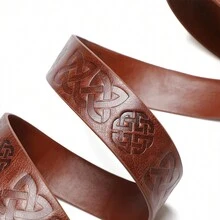 中古風格騎士腰帶中世紀Cosplay派對道具，行李配件腰帶 - 棕色 - 查看 11