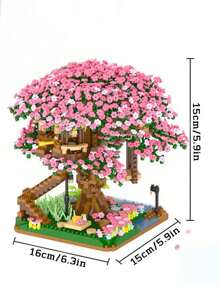 1 Bộ khối xây dựng 'Ngôi nhà hoa anh đào' - Nhiều màu - Xem 8