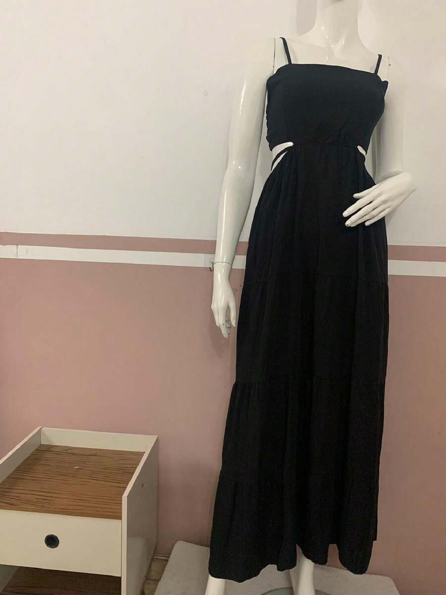 Women Long Dresses - 黑色 - 查看 1