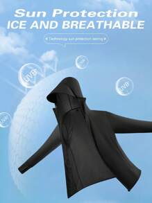 Zomer UPF 50+ UV-bestendige herenhuidjassen met capuchon, zonbescherming, ademend, koel, dun, windjack, casual jassen, vissen