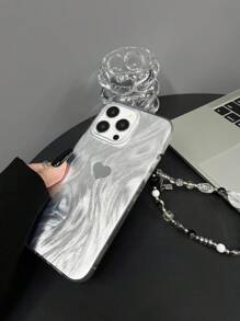 Bộ 2 bao da TPU hình trái tim và lông vũ bóng bẩy chống rơi + dây đeo điện thoại tối giản, tương thích với iPhone X XR XSMax 11 12 13 13Pro 13ProMax 14ProMax 14ProMax 15 15PRO 15PLUS 15PROMAX 16 16Pro 16Plus 16Promax, tương thích với iPhone 17, 17Air, 17PRO, 17PROmax. Phiên bản quốc tế, không phải phiên bản nội địa. - Vỏ điện thoại tình yêu + dây buộc - Xem 5