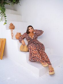 Plus Size Dresses - Rỉ Nâu - Xem 3