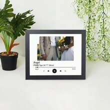 Personalized Custom Wedding Photo Frame, Holiday Gift, Wooden Photo Frame, Picture Frame, Customized Photo Frame, Personalized Photo Gift, Custom Photo Gift, Personalized Wooden Photo Frame Gifts Birthday Graduation - Black - View 7