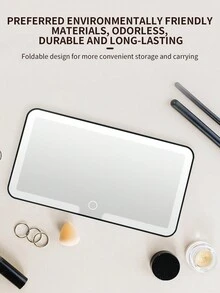 1pc Car Sun Visor LED Makeup Mirror Light, HD Mirror Surface With Light Vehicle-Mounted Vanity Mirror