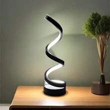 1 件 LED 黑色创意风格台灯，3 色可调，圣诞礼物，适用于书房、客厅、卧室床头灯