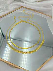 Women Chain Necklaces - Gold - View 3