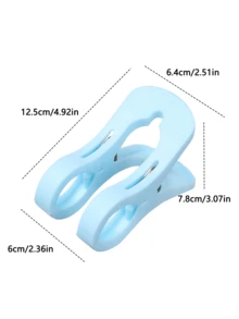 Heavy Duty Large Size Double Layer Quilt Clips, Plastic Clothespin, Windproof, Multi-Function Household Clothes & Blanket Clips - Multicolor - View 3