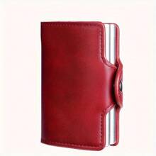 双层大容量男士身份证银行防封锁保护魔术小钱钱包卡夹钱包名片夹信用卡夹男士迷你钱包卡片钱包射频识别钱包 - 彩色 - 查看 20